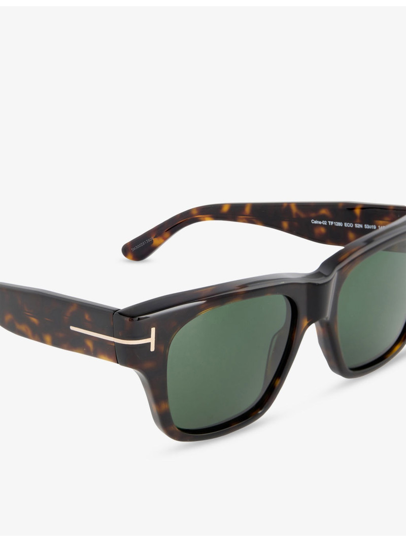 TOM FORD TF1284 52N Marlon Square-Frame Tortoiseshell Acetate Sunglasses outlook