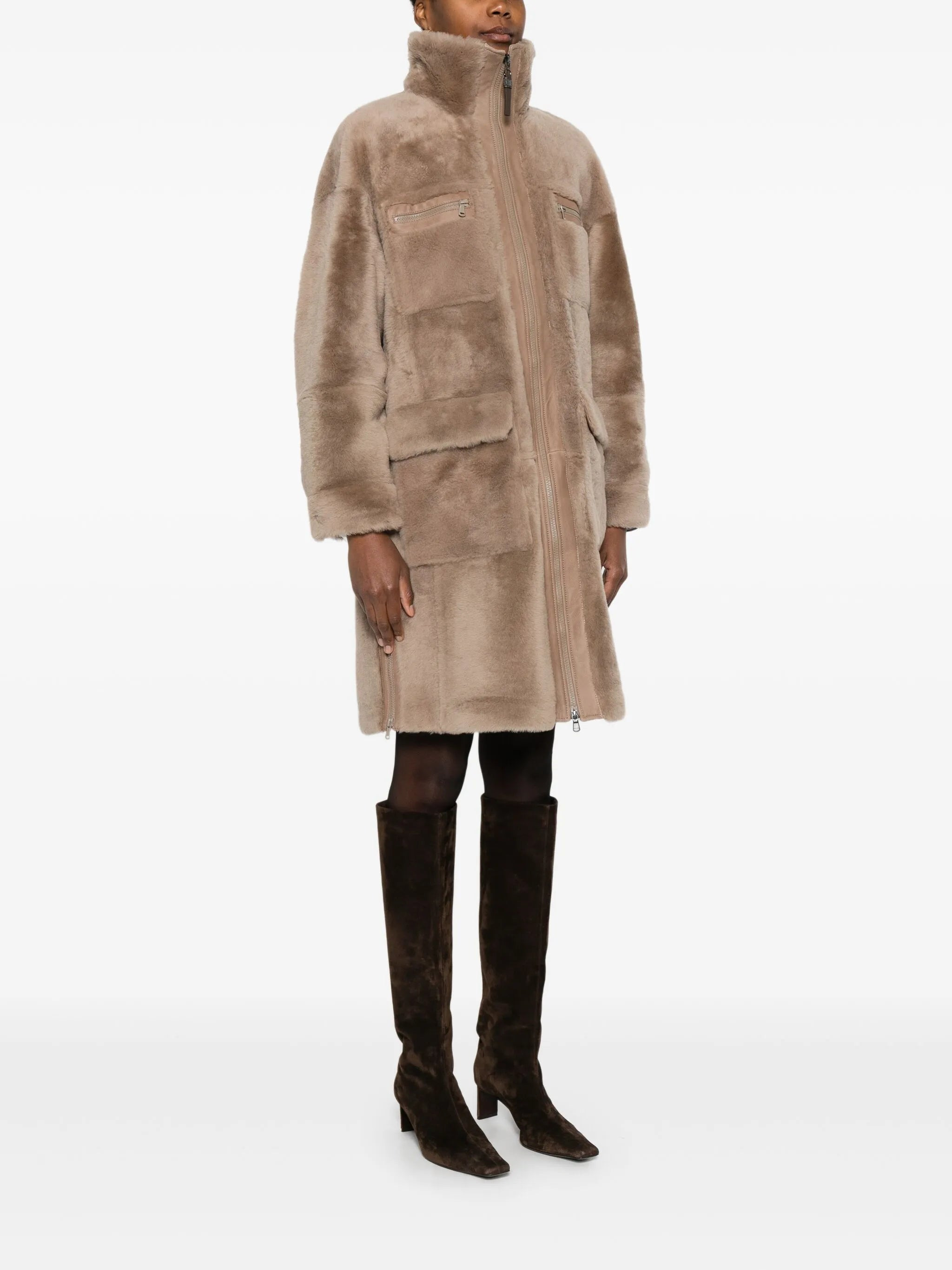Brunello Cucinelli Full-zip Fur Coat - 5