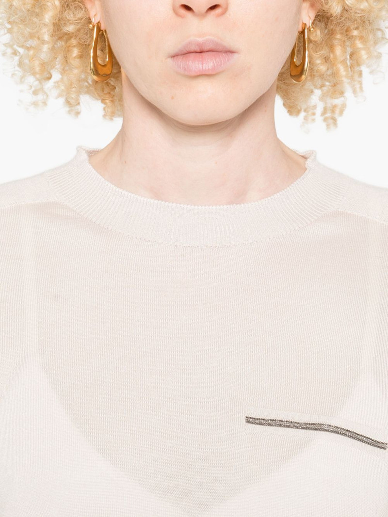 embellished crew-neck sweater 5