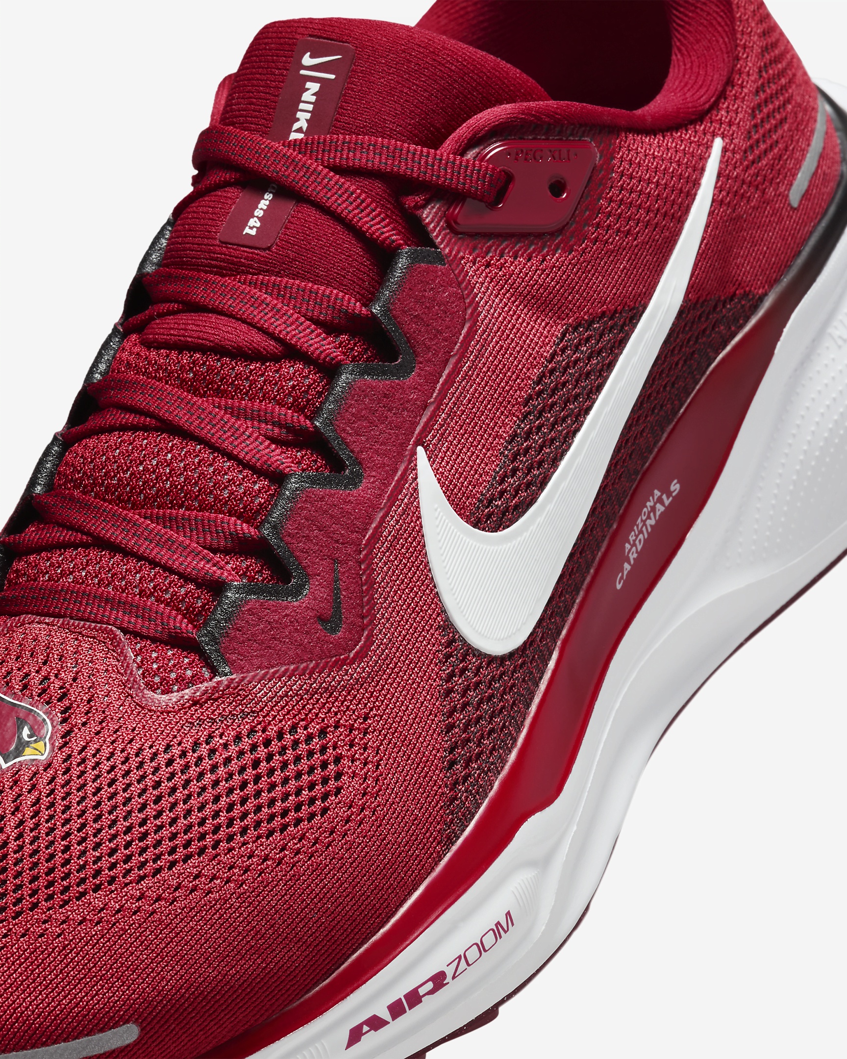 Nike Air Zoom Pegasus 41 Arizona Cardinals Running Shoe FZ5077-600 Men Sz 10 New Nike Zoom Pegasus 41 Cardinals - FZ5077-600 Raffles & Where  main image 4