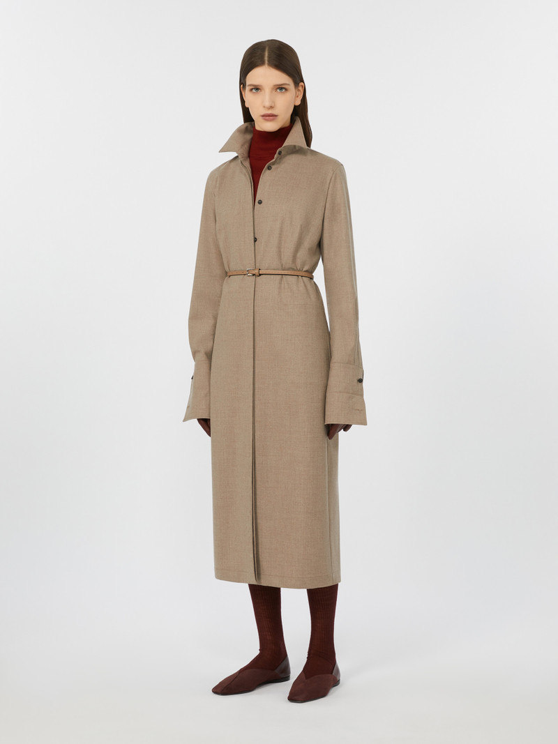 Max Mara PALLINO Slim-fit cashmere foulé dress outlook