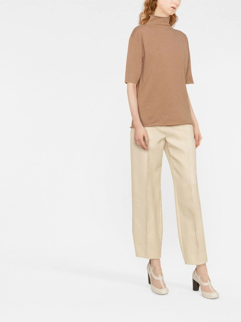 Jil Sander short-sleeved roll-neck knitted top outlook