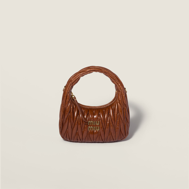 Wander matelassé nappa leather hobo bag 1