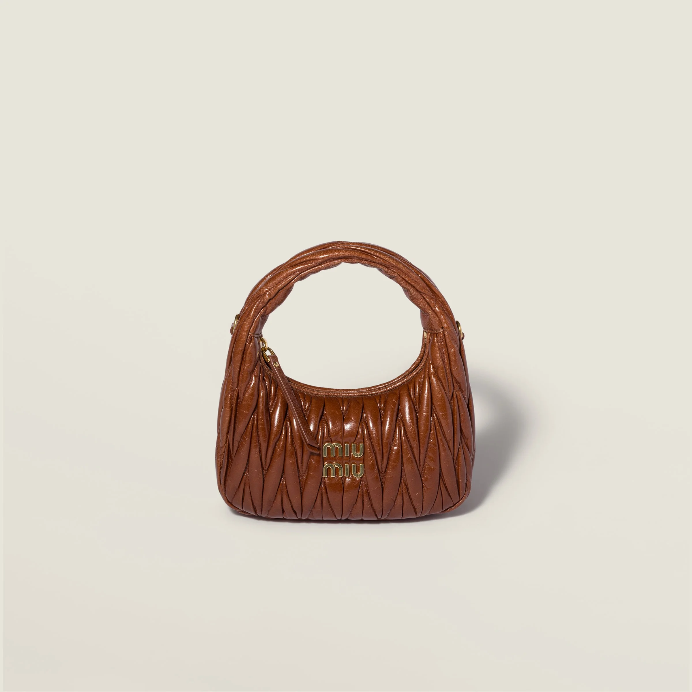 Wander matelassé nappa leather hobo bag - 1