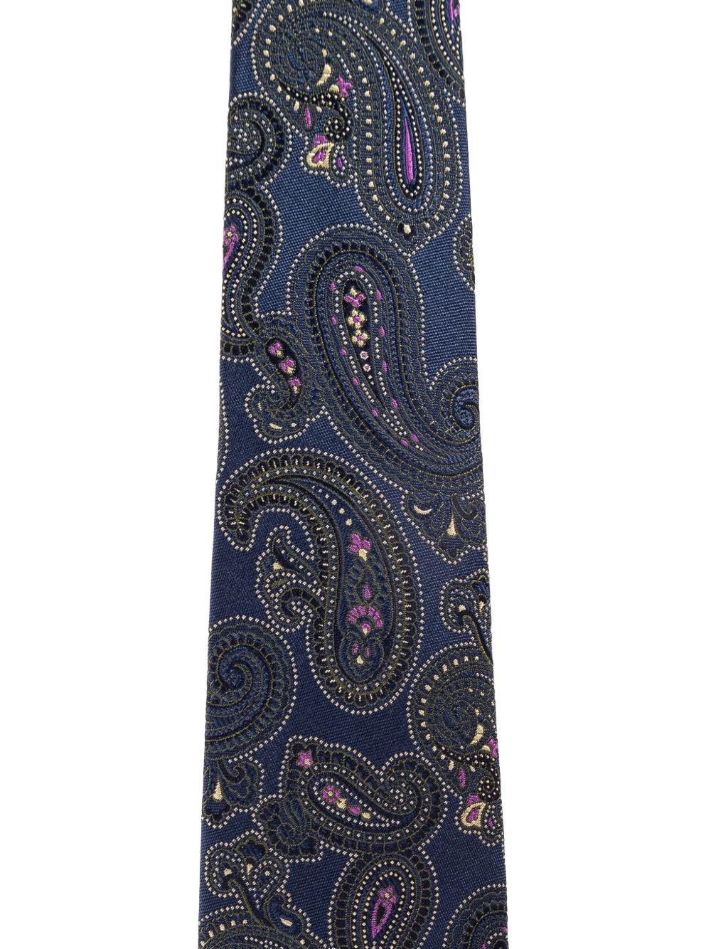 paisley-print silk tie - 3