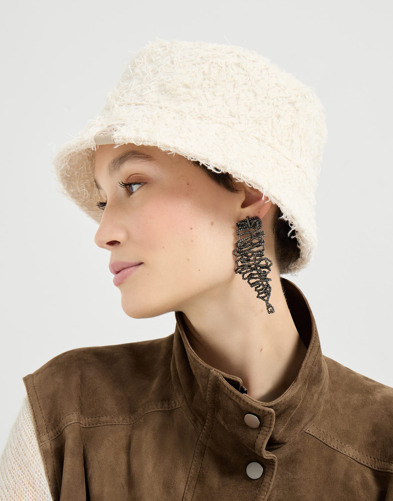 Fuzzy dyed denim bucket hat 3