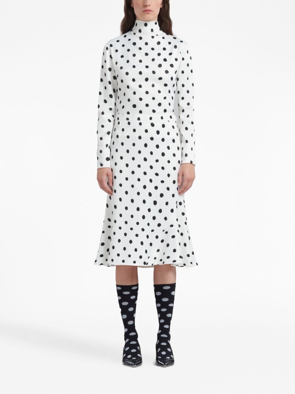 polka-dot A-Line skirt - 2