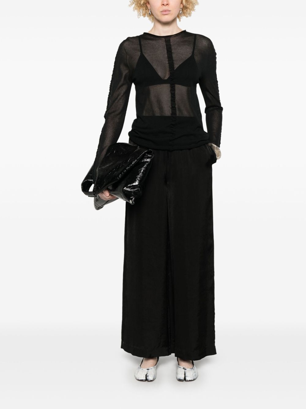ruched-detailed top - 2