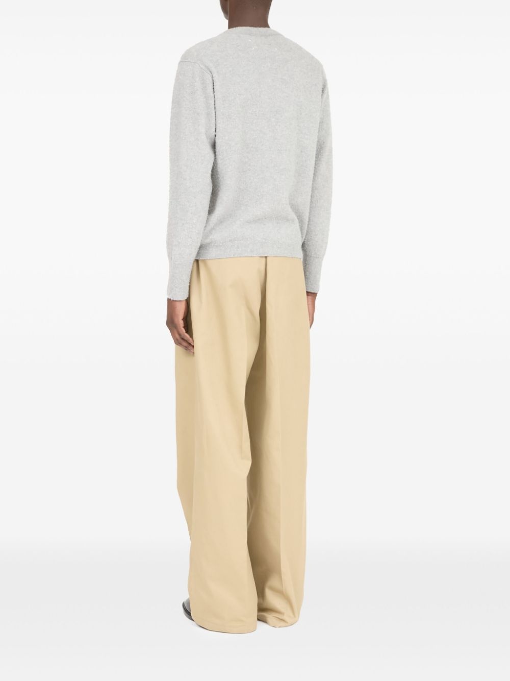CREW-NECK CASHMERE-COTTON JUMPER - 5