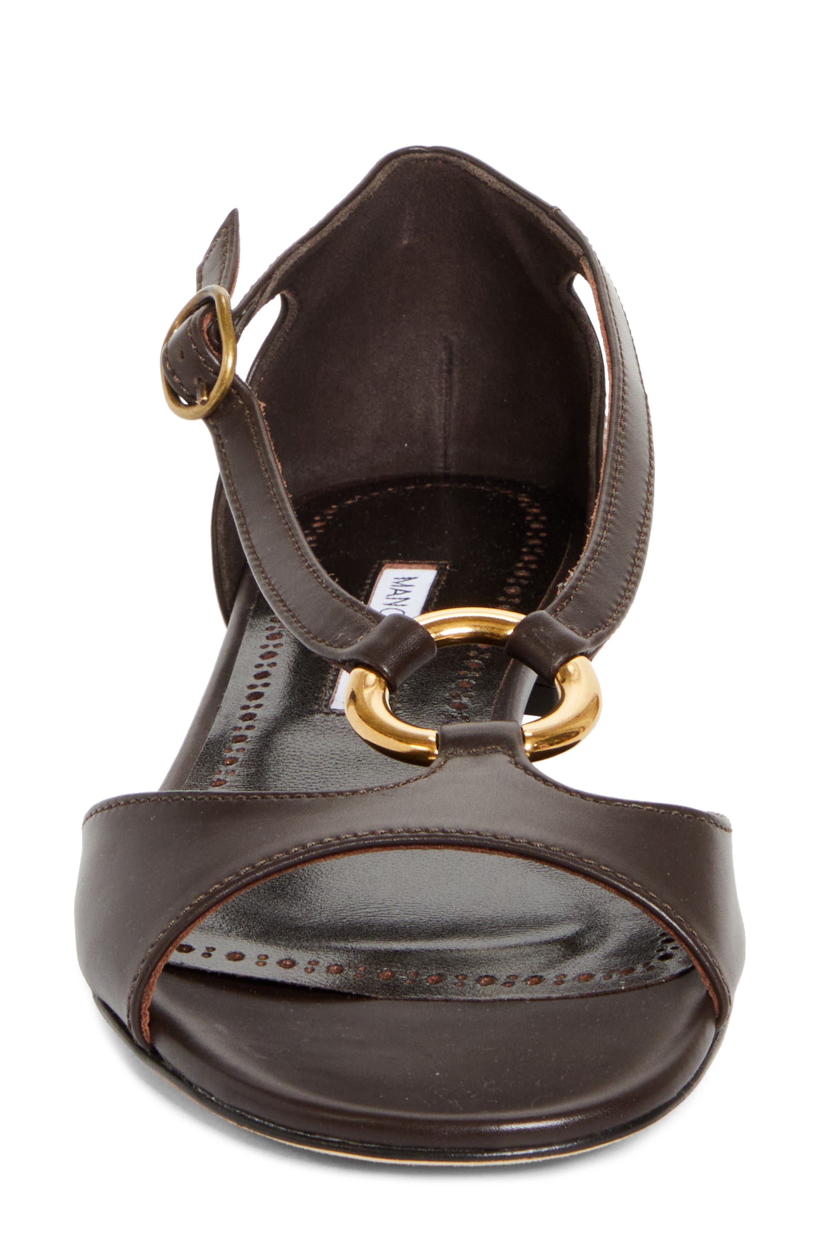 Manolo Blahnik Theodo Flat in Dark Brown at Nordstrom - 4