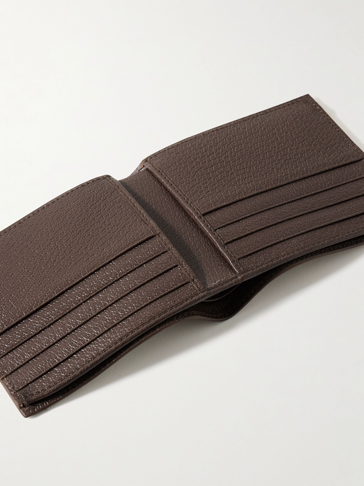 GG Supreme Monogrammed Coated-Canvas and Full-Grain Leather Billfold Wallet Beige - 4