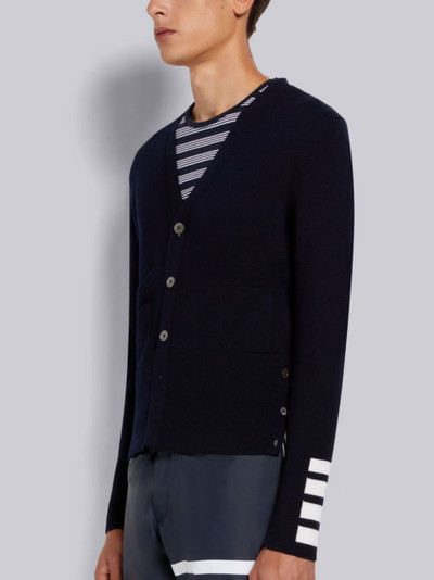 Thom Browne 4-Bar stripe detail cardigan outlook