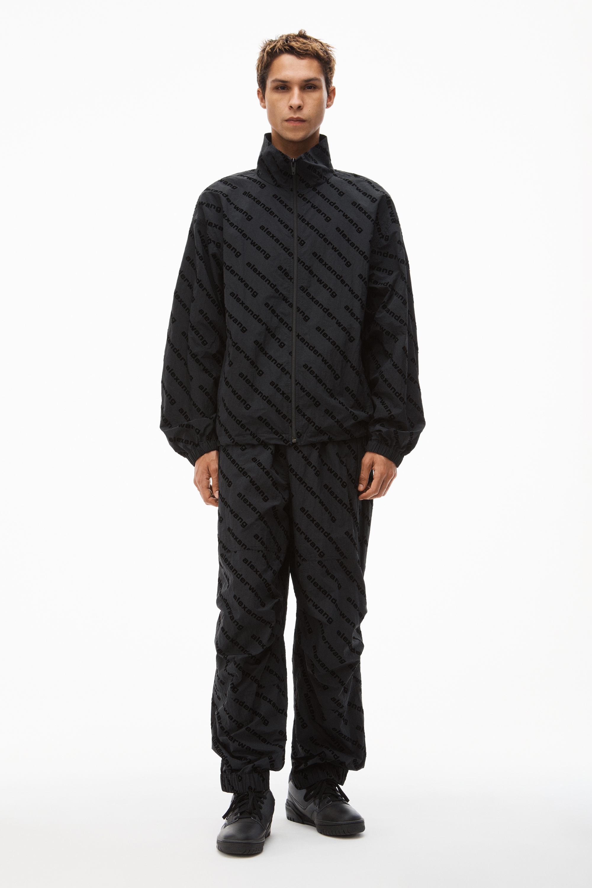 LOGO TRACK JACKET IN CRINKLE NYLON - 3