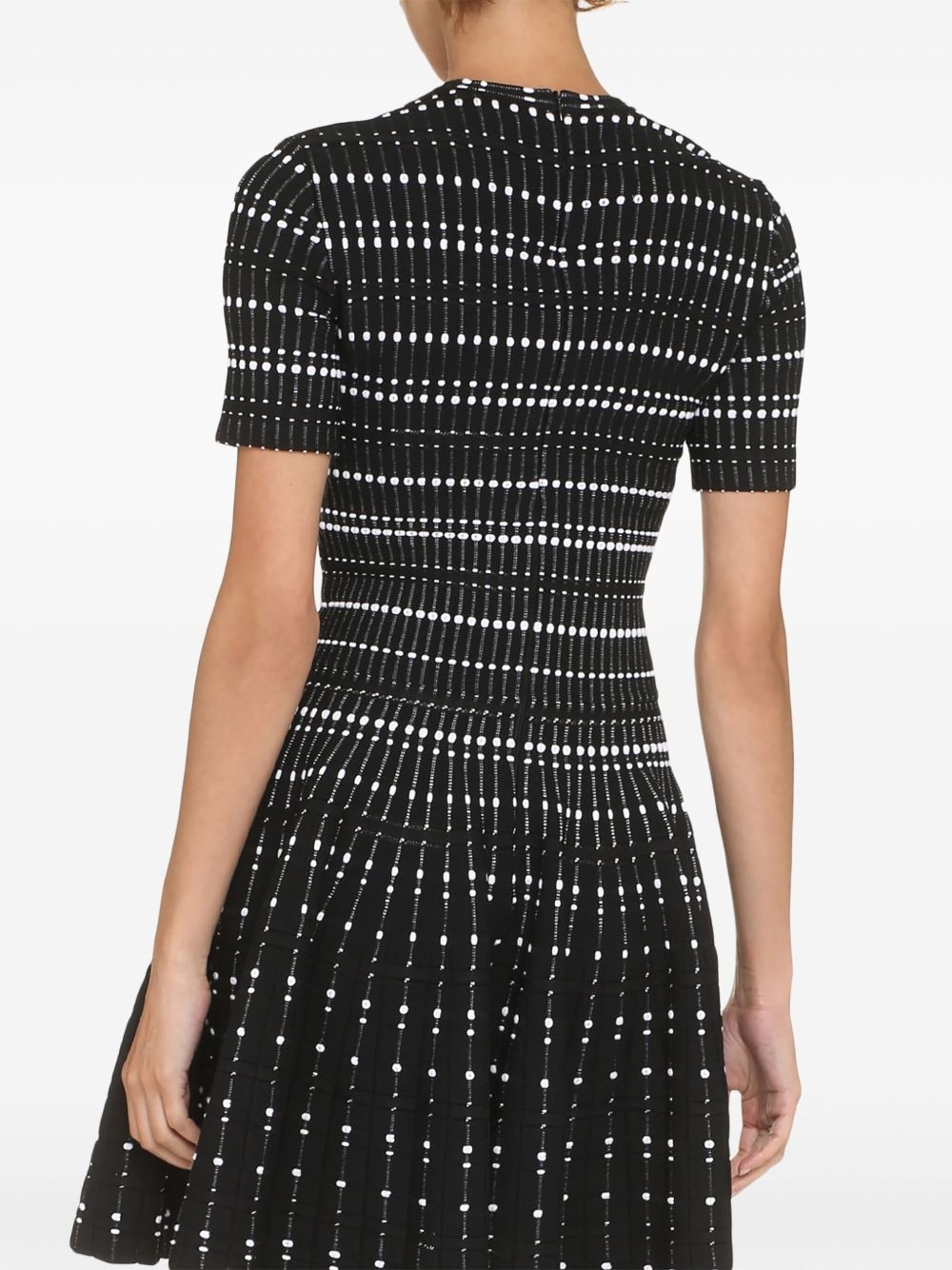 contrast-thread knitted minidress - 3