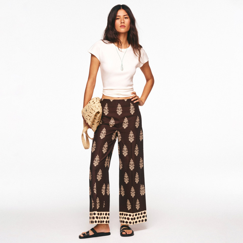 Rori pant in cocoa block print 6