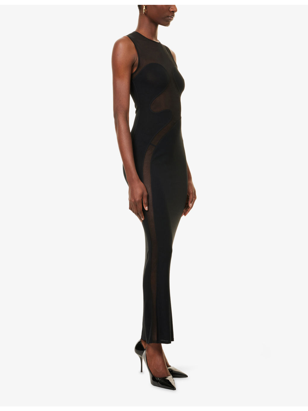 Molded Sleeveless Woven Maxi Dress - 3