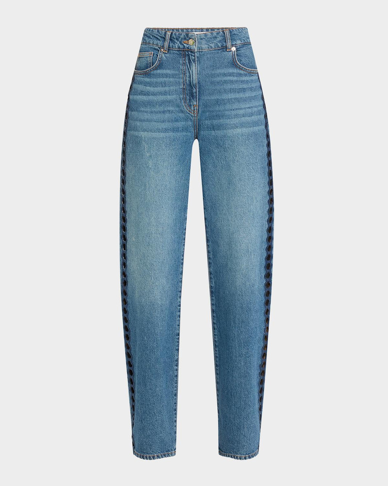 Gotz Cut-Out Straight-Leg Jeans 1