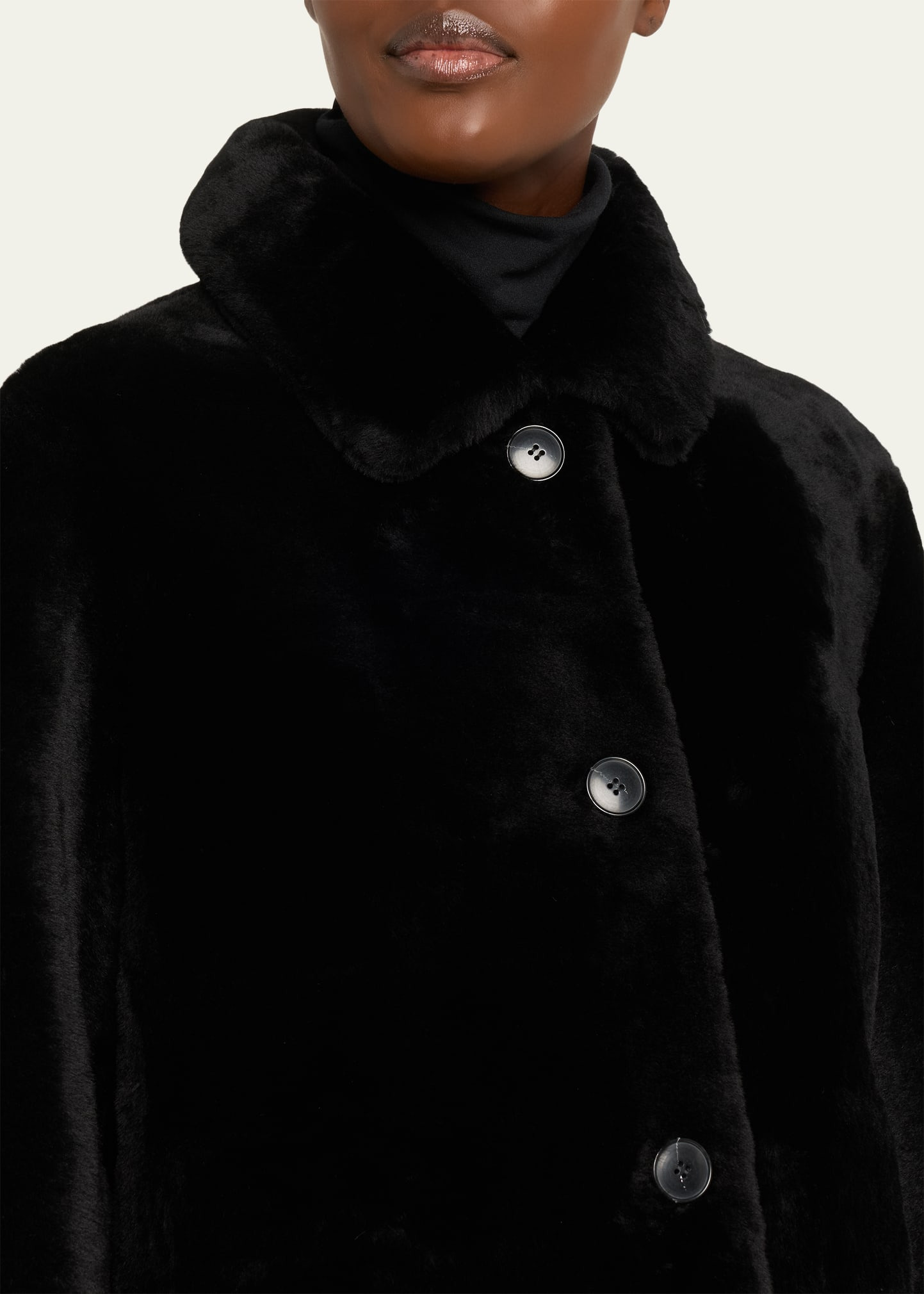 Tailored Shearling Coat - 5
