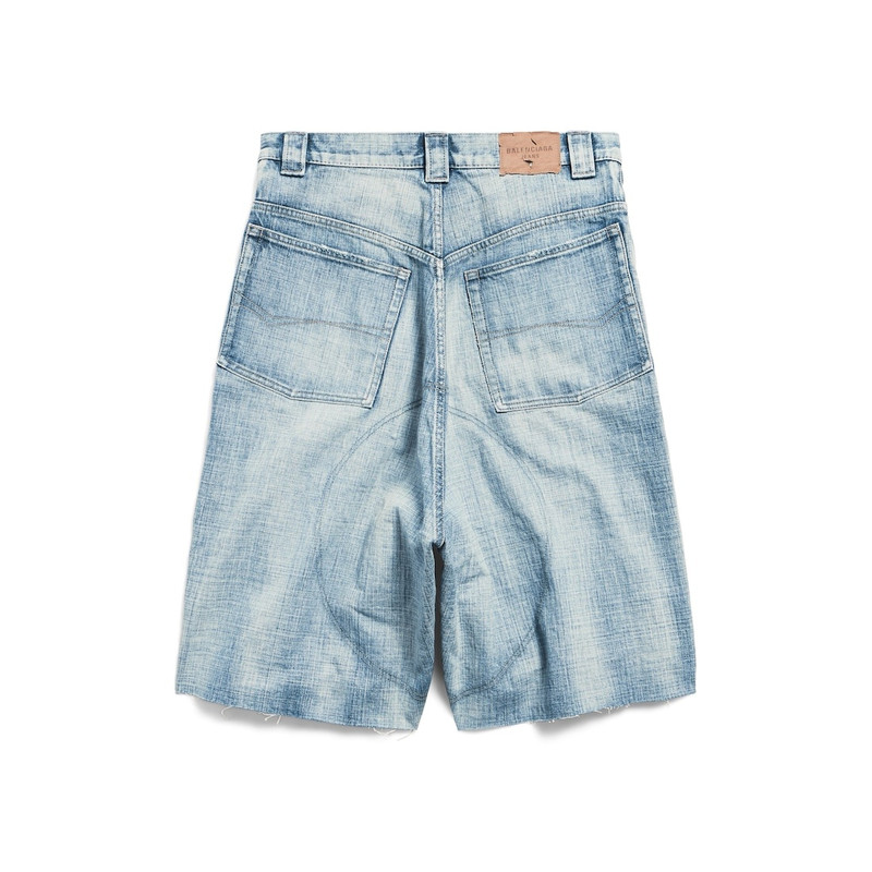 Men's Knee Dart Shorts in Light Blue 6