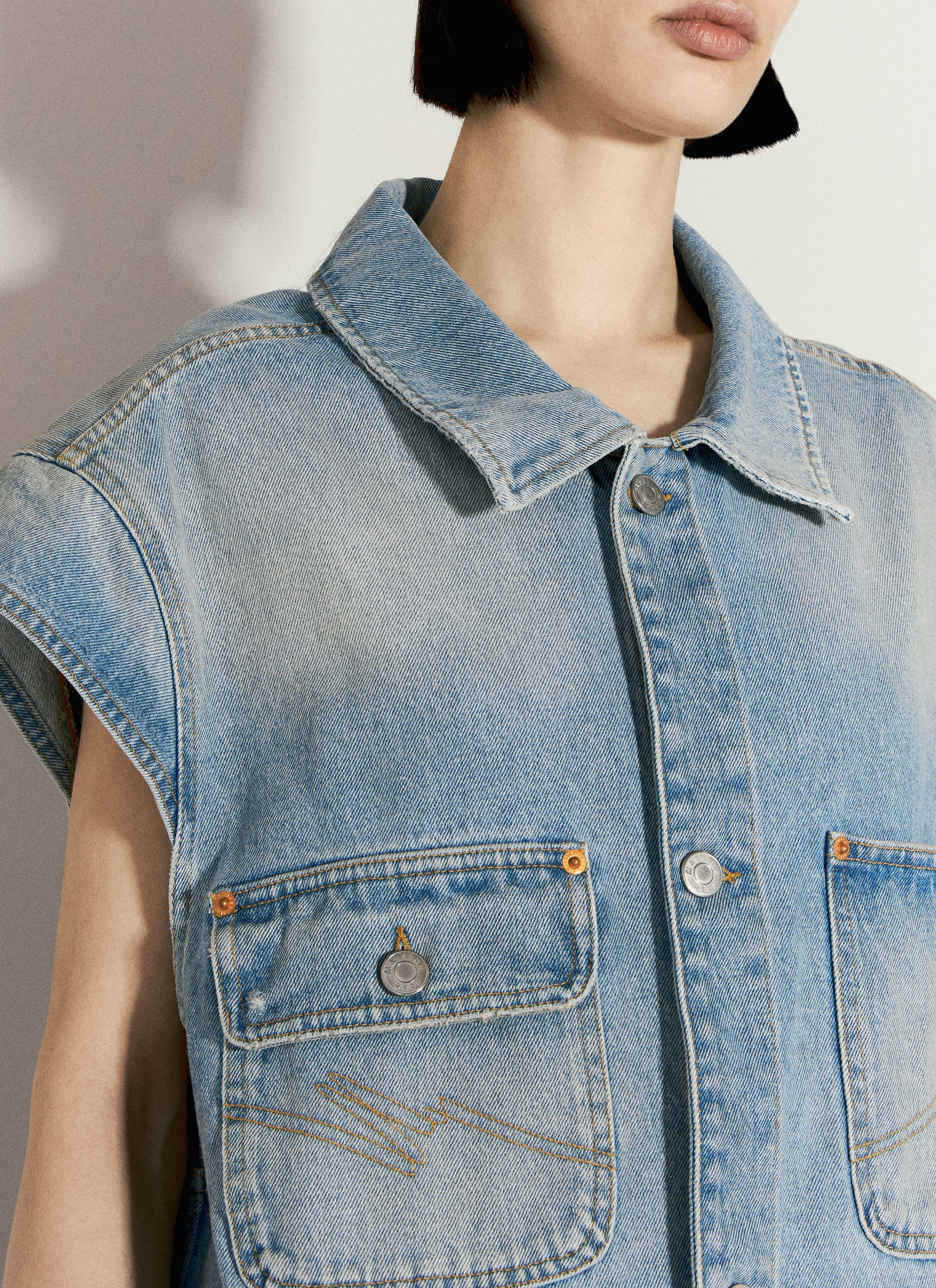 Martine Rose Women Denim Gilet - 5