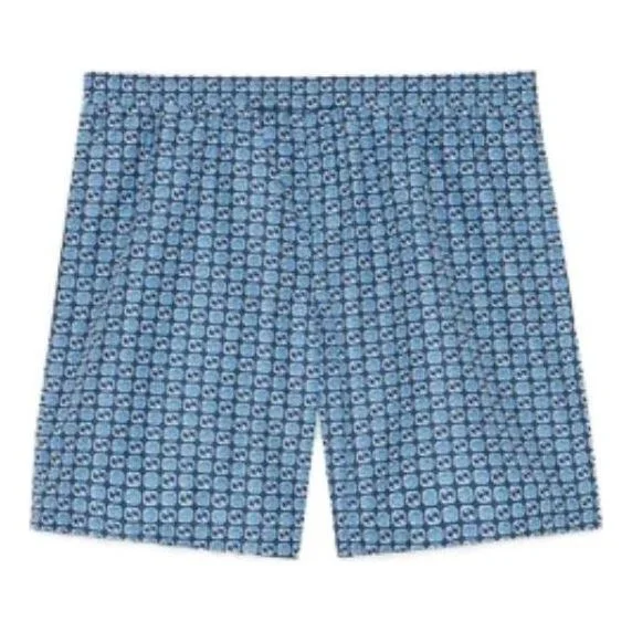 Gucci Interlocking G Print Nylon Swim Shorts 'Blue' 742958-XHAH9-4734 - 1