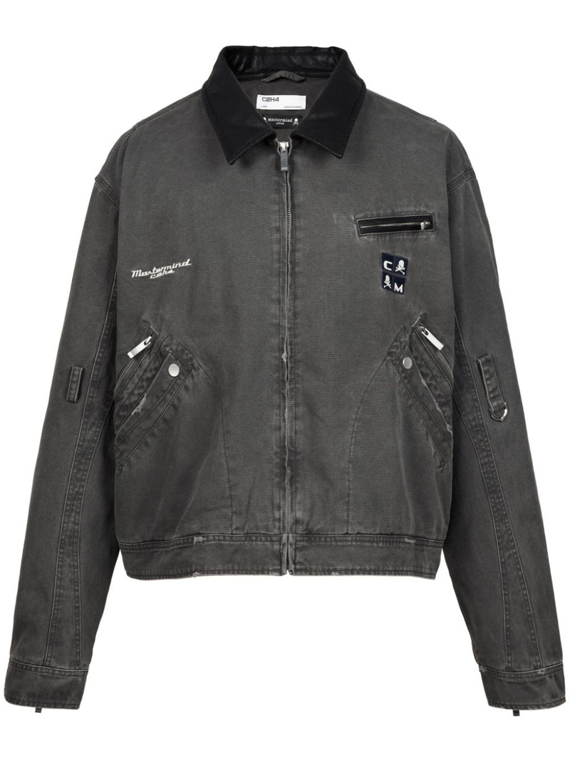 logo-print bomber jacket 1