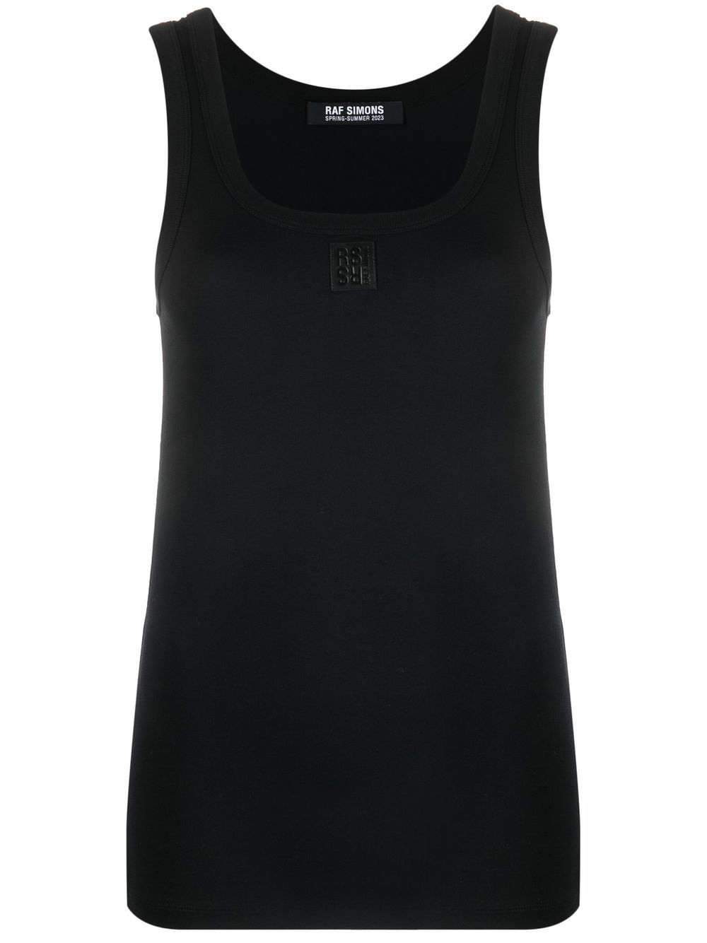 scoop-neck sleeveless top - 1