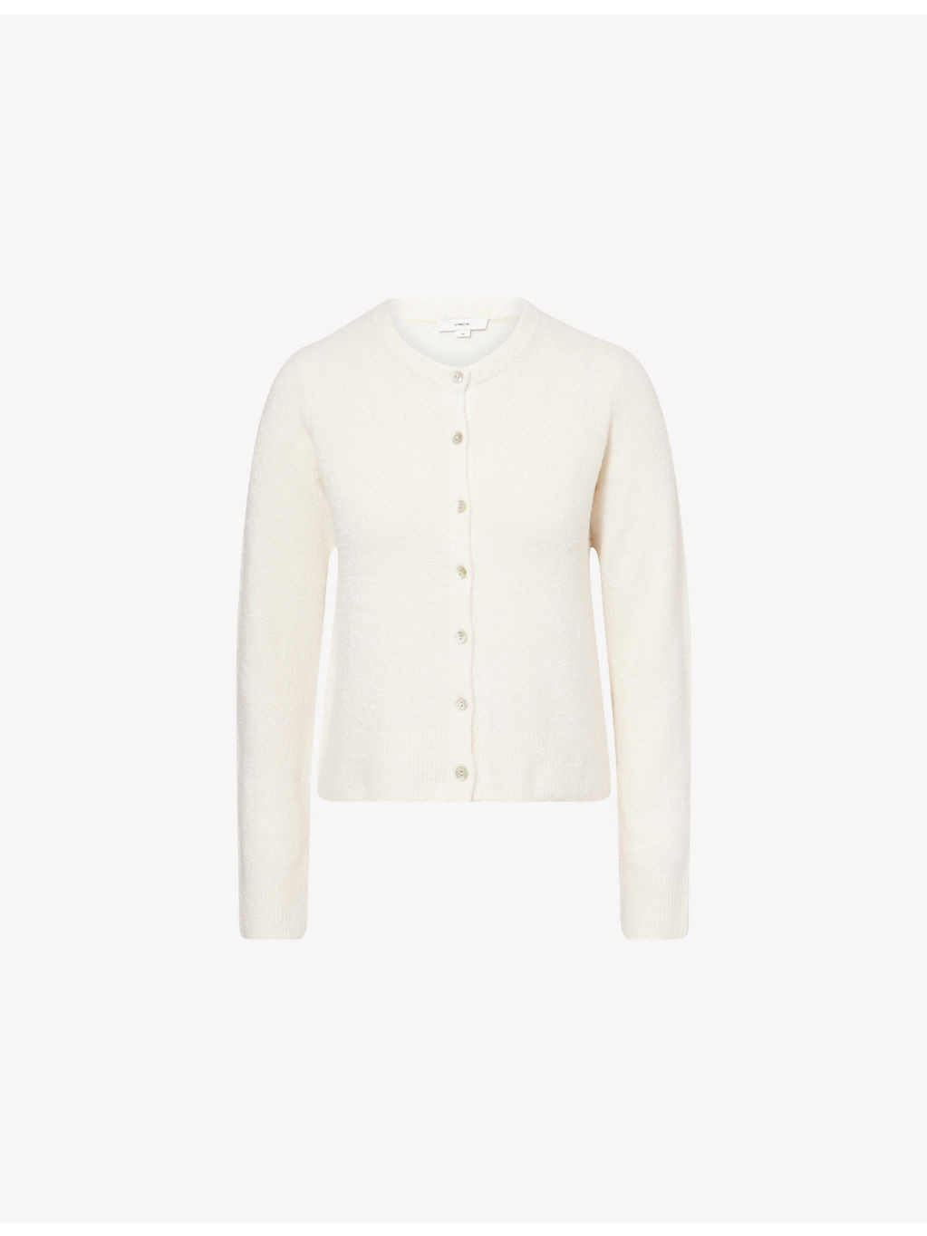 Boucle Round-Neck Stretch-Silk Blend Cardigan - 1