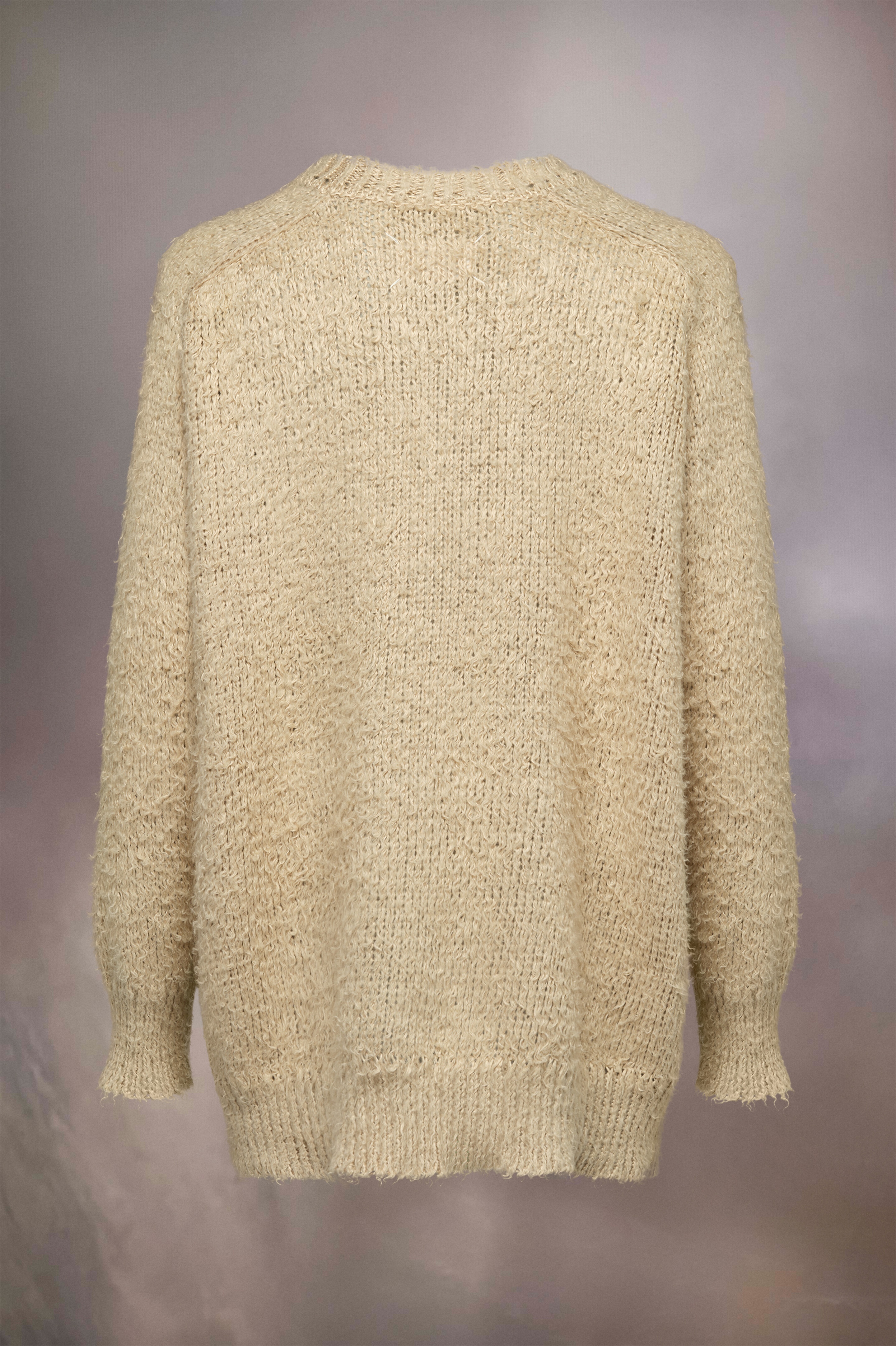 Brushed linen knit sweater - 1