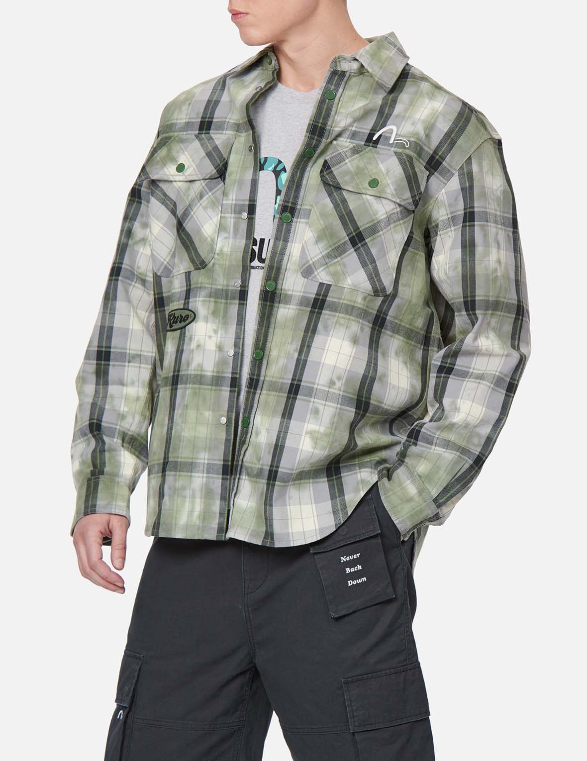 Tie-dyed Check Shirt - 4