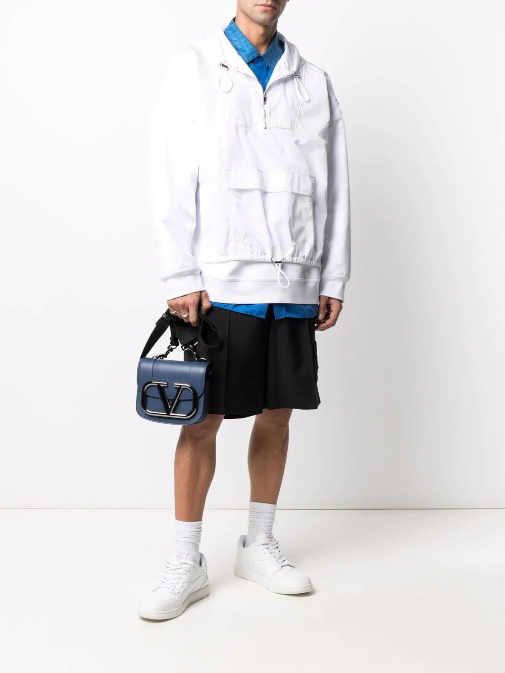 VLTN-patch zip-up hoodie - 2