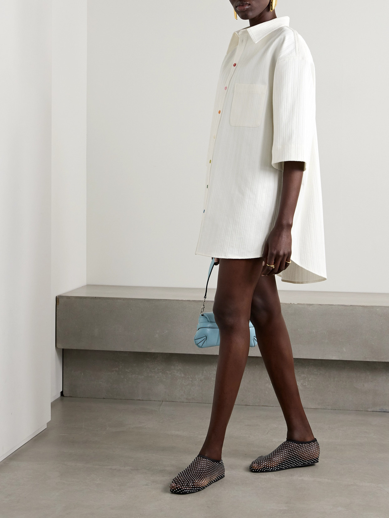 Oversized Embroidered Cotton-sateen Shirt - 2