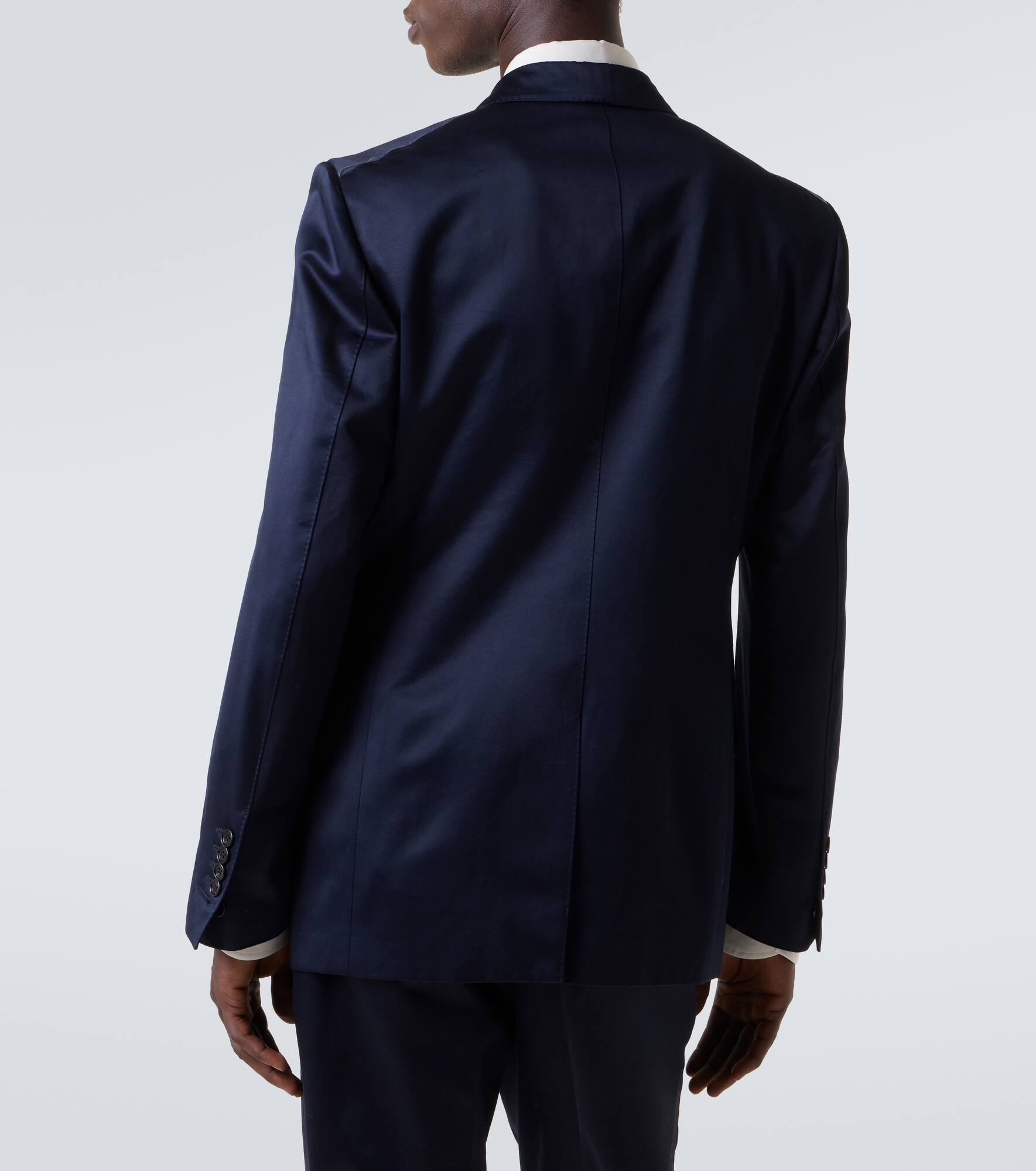 Shelton cotton satin suit jacket - 4