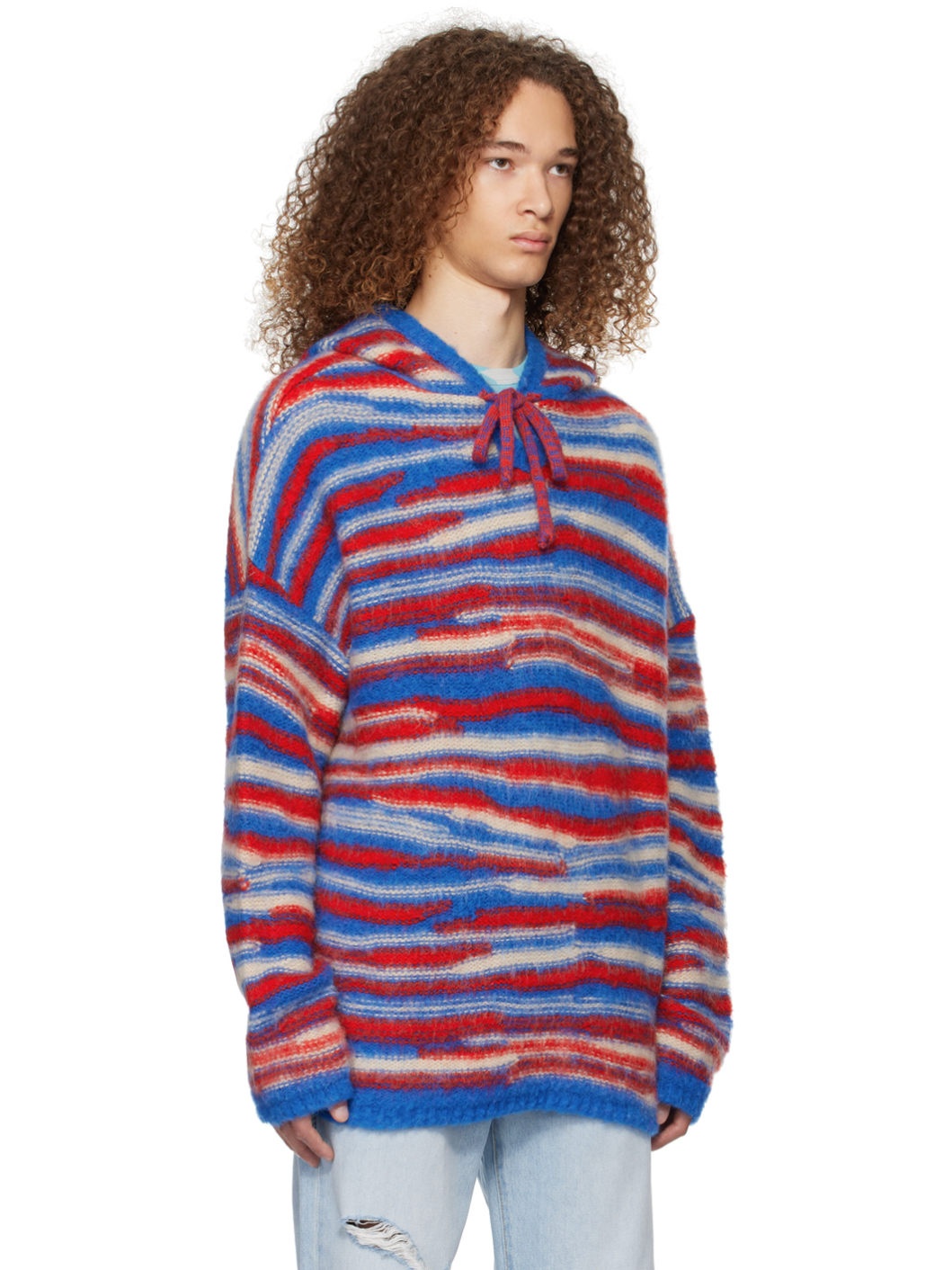 Red & Blue Stripe Hoodie - 2