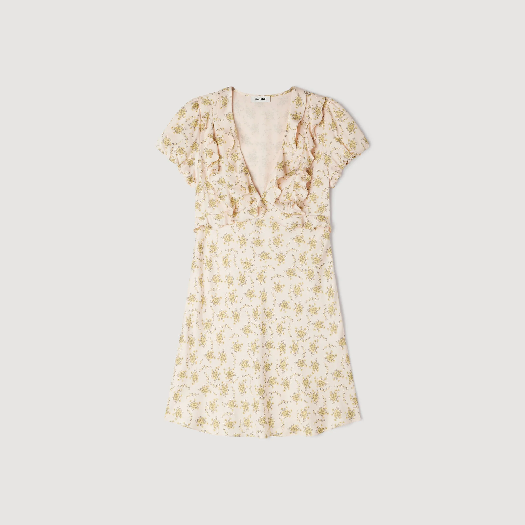 FLORAL PRINT MINI DRESS - 1