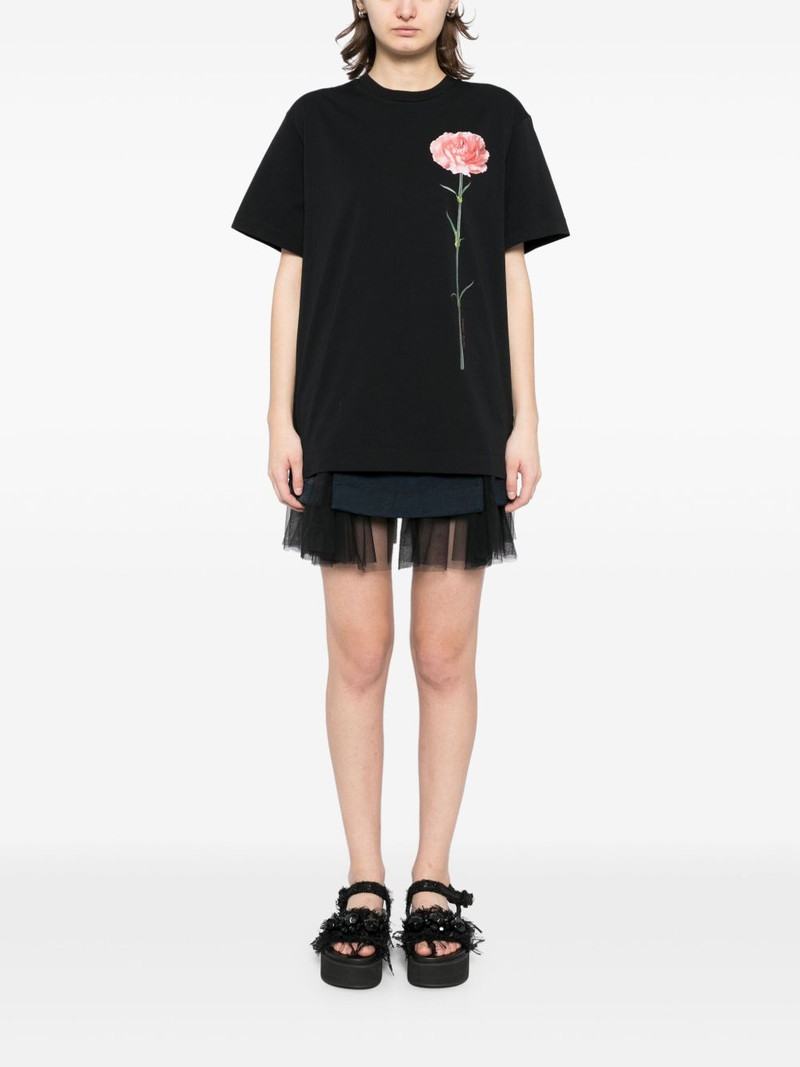 Simone Rocha floral print T-shirt outlook