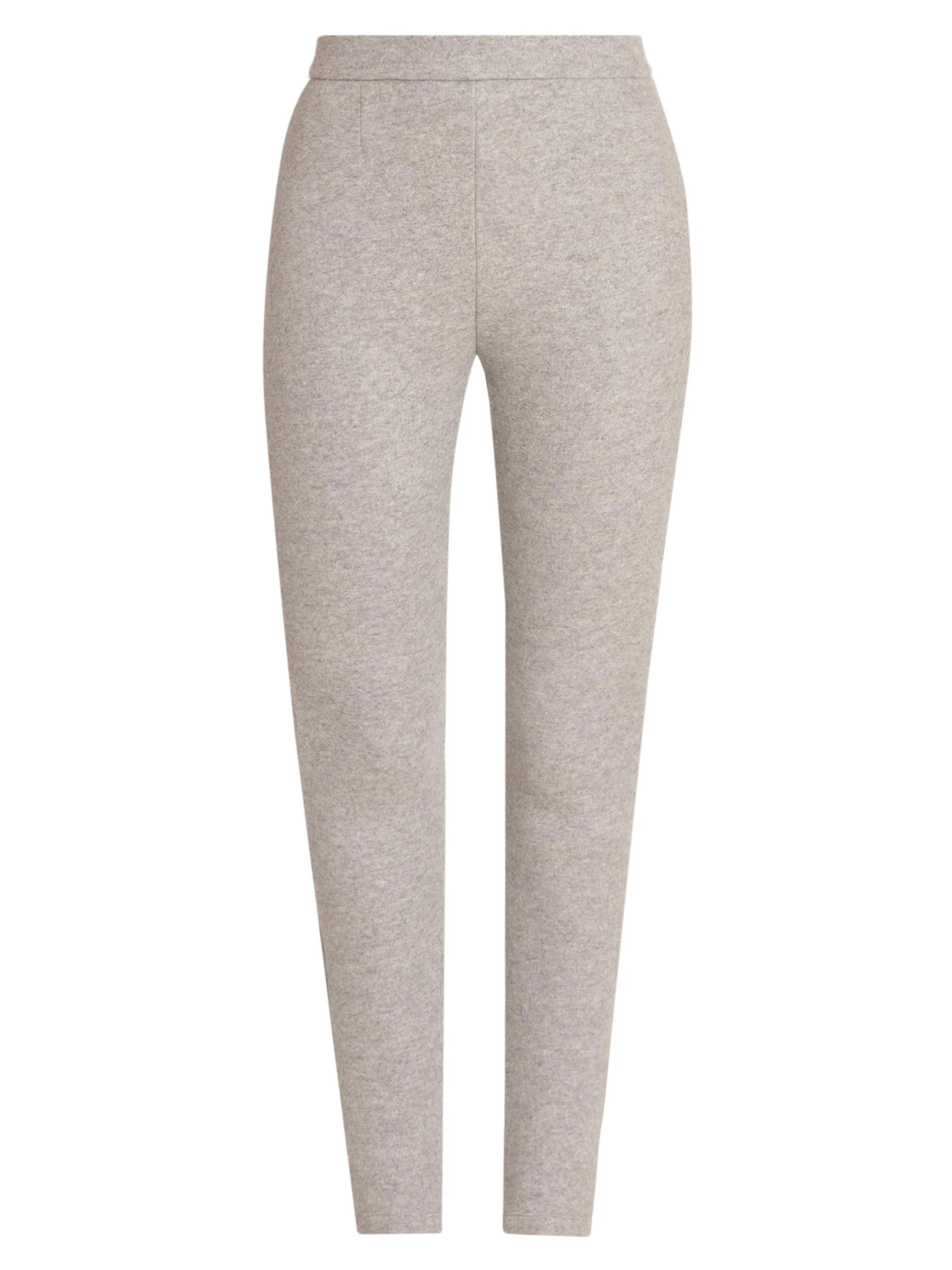 Women's Zipped Stretch-Wool-Cotton Leggings - Gris - 1