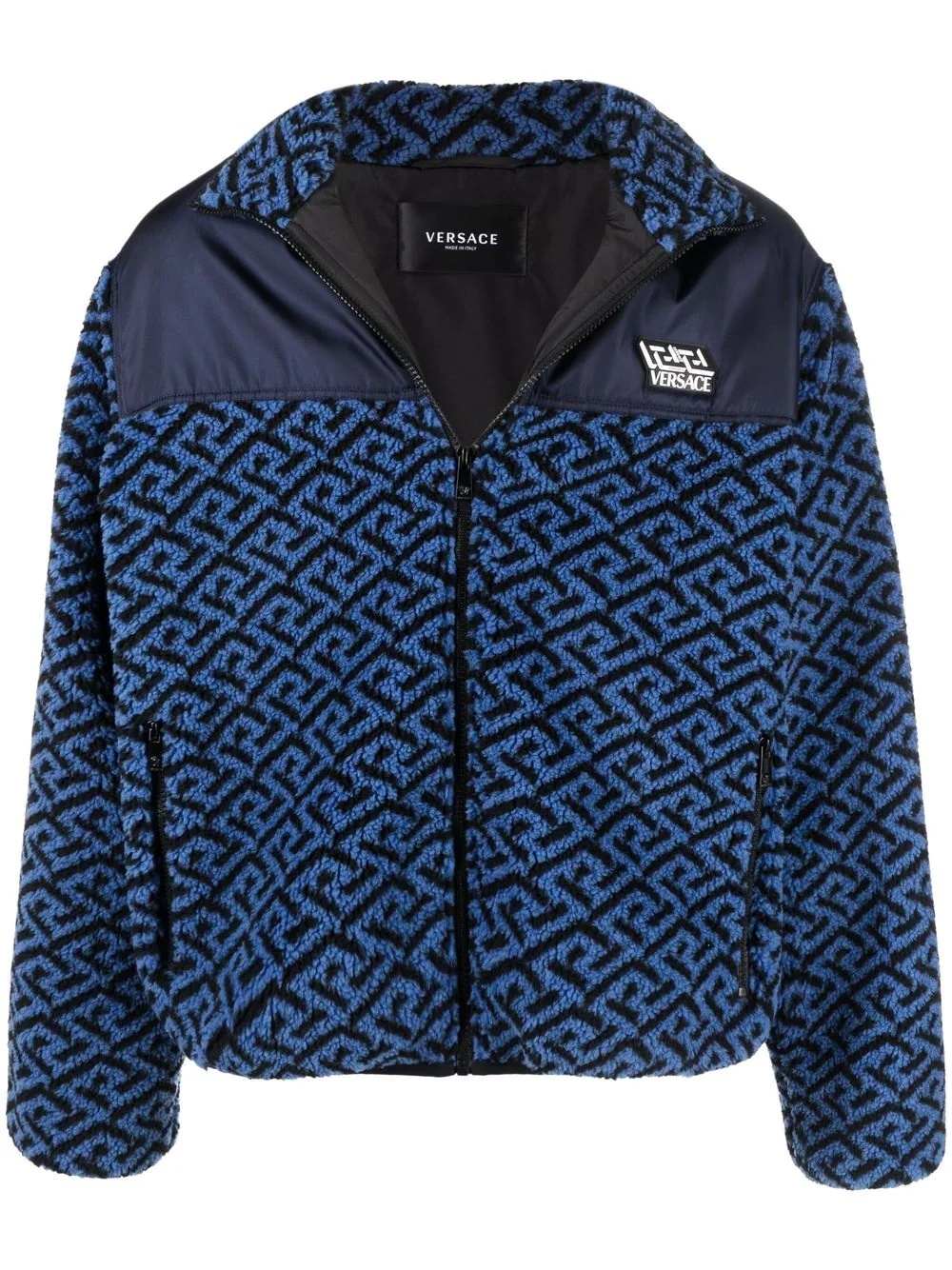 graphic-print fleece jacket - 1