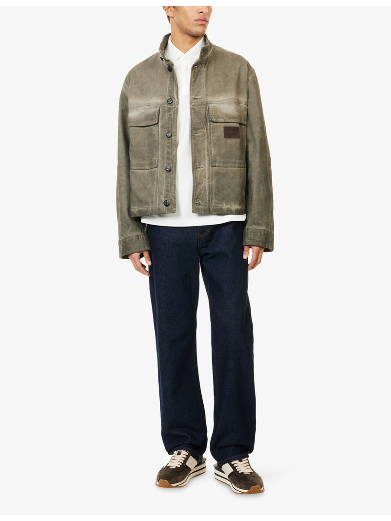EMPORIO ARMANI Blouson Faded-Wash Denim Jacket outlook