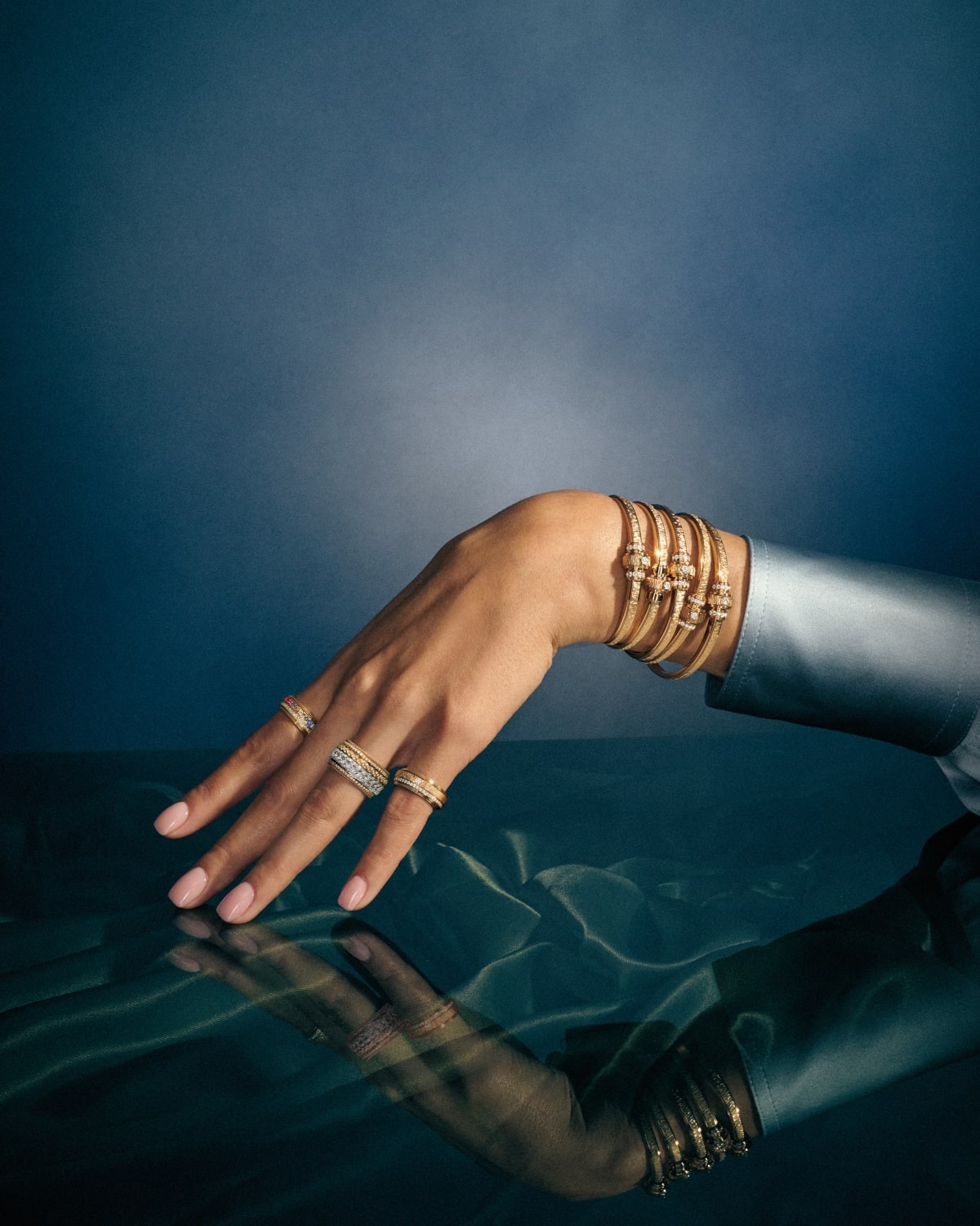Possession 18K Rose Gold Multi Stone Ring - 6