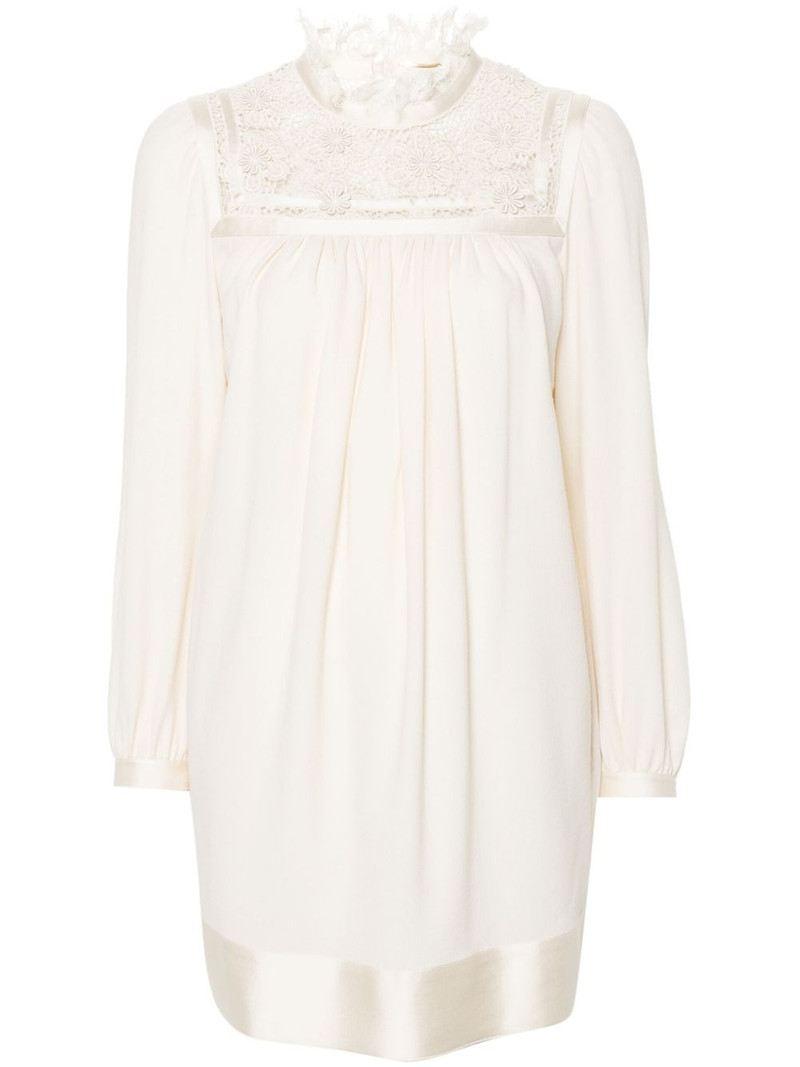 Broderie Anglaise long-sleeve minidress 1