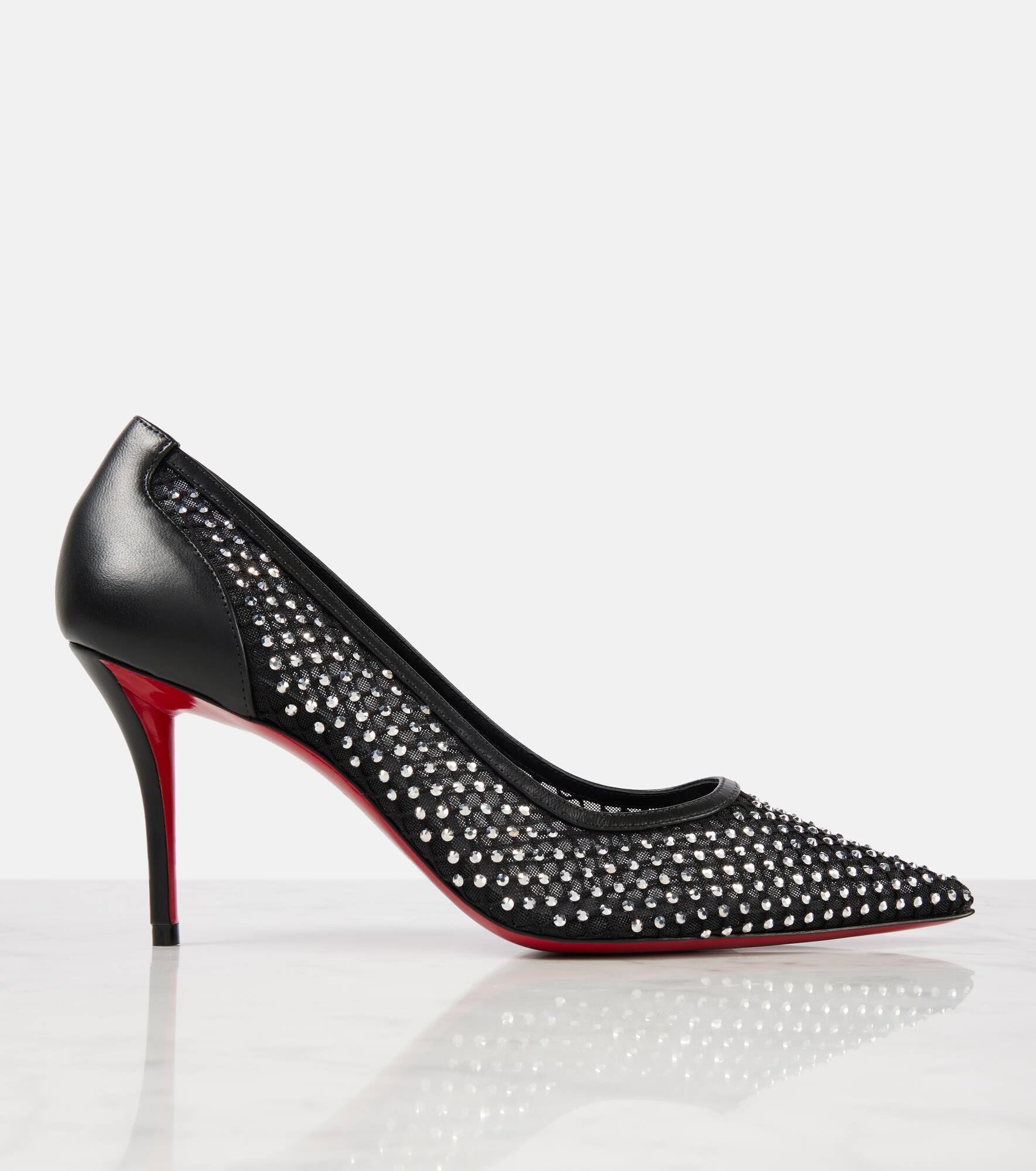 Apostropha 80 embellished mesh pumps - 5