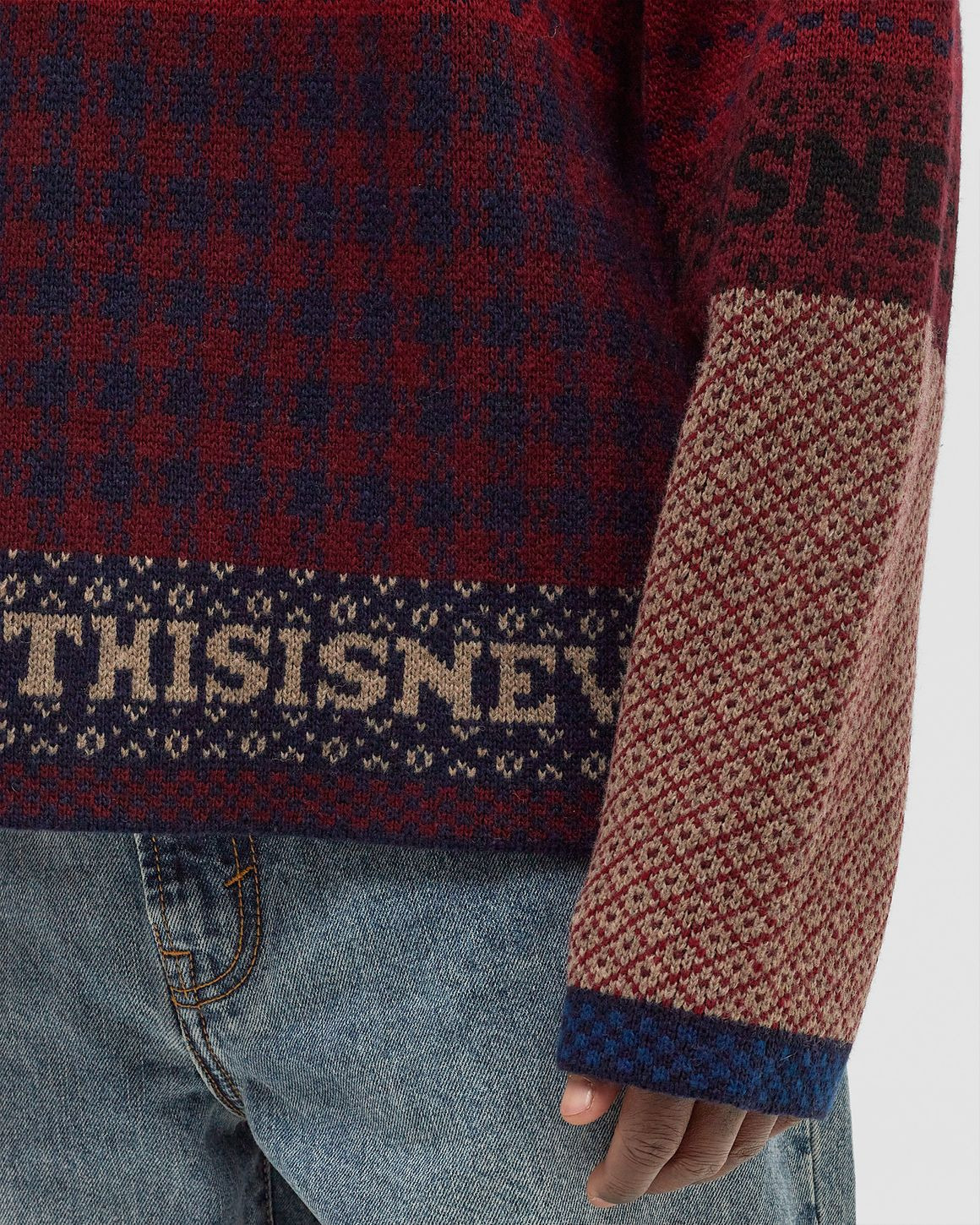 BLOCK KNIT L/S TOP - 5