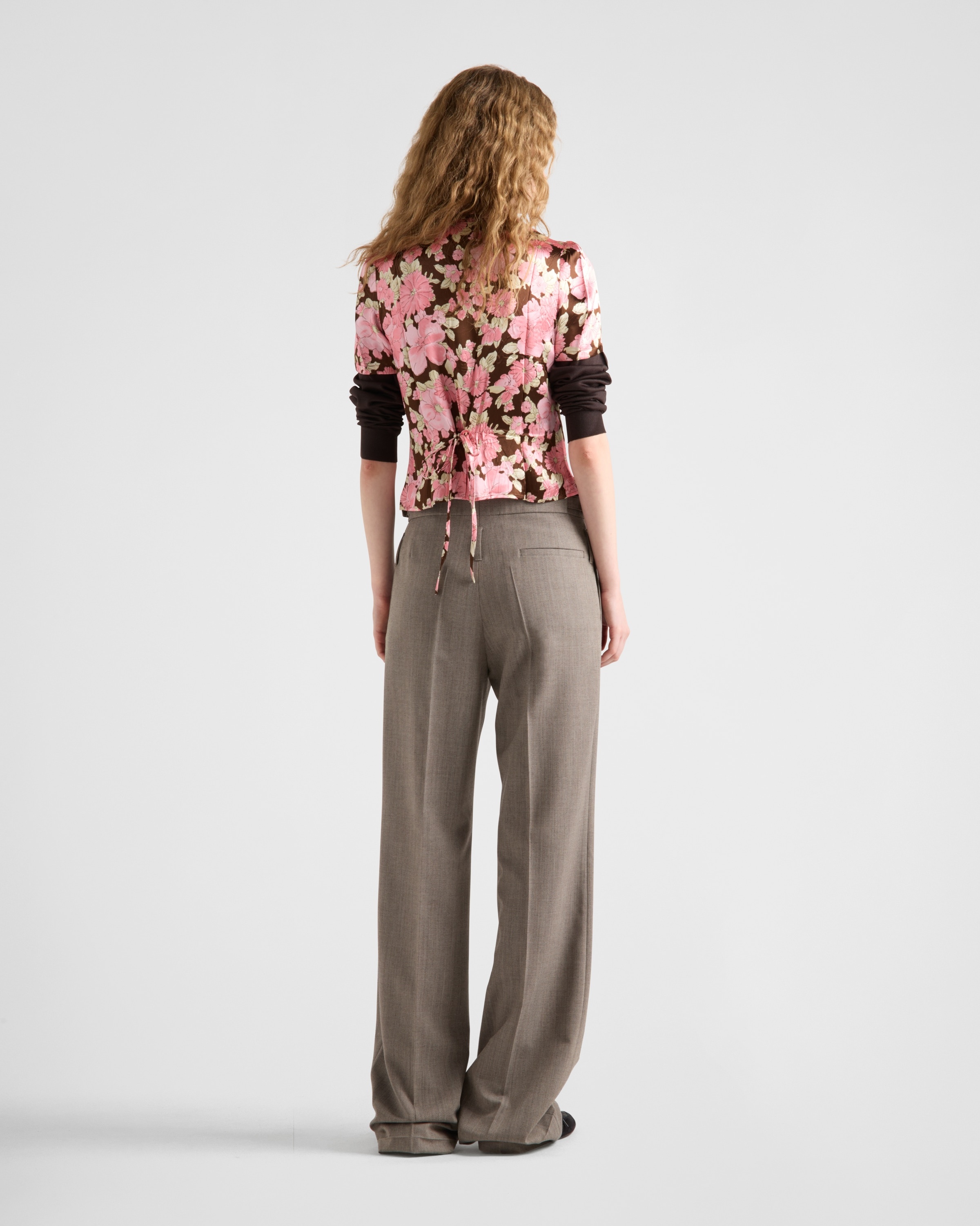 Floral print satin shirt - 5