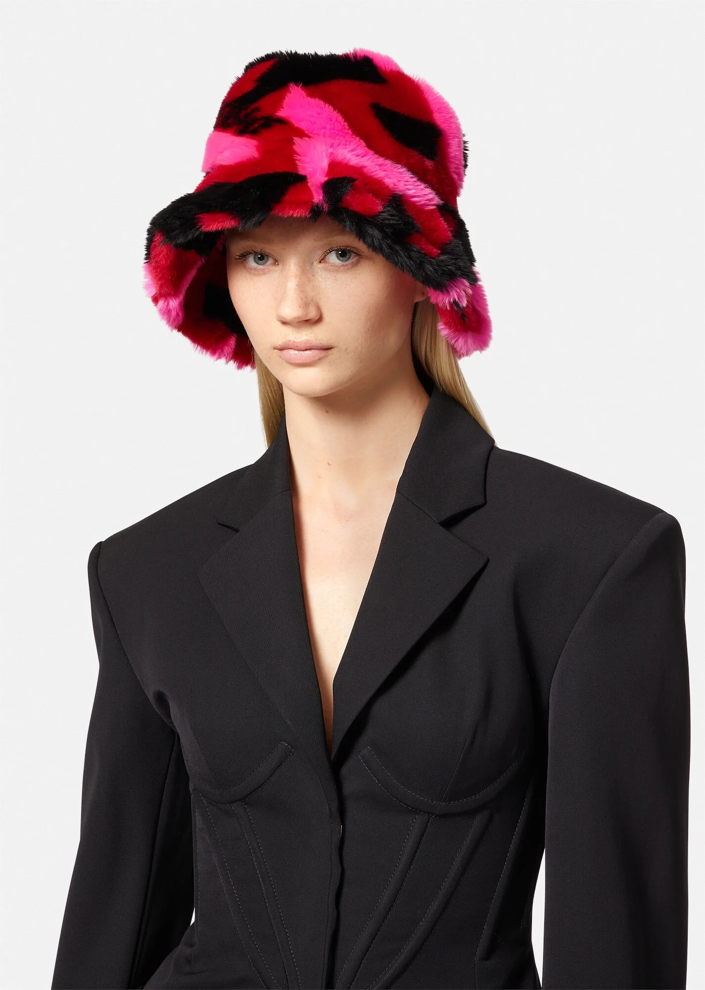 La Greca Faux Fur Bucket Hat - 4