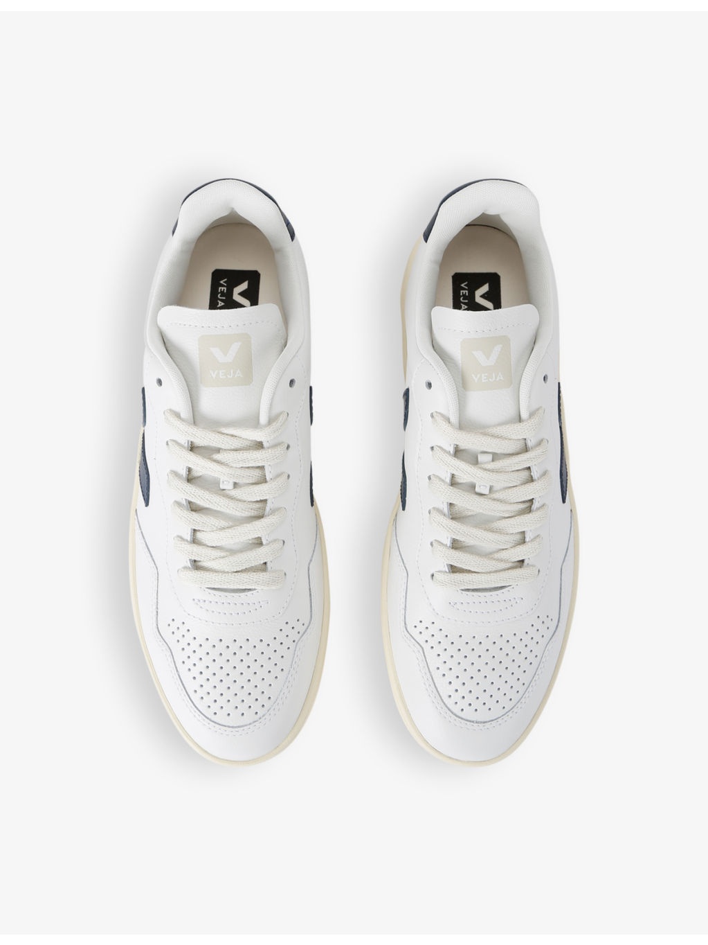 Men's V90 logo-embroidered low-top leather trainers - 2