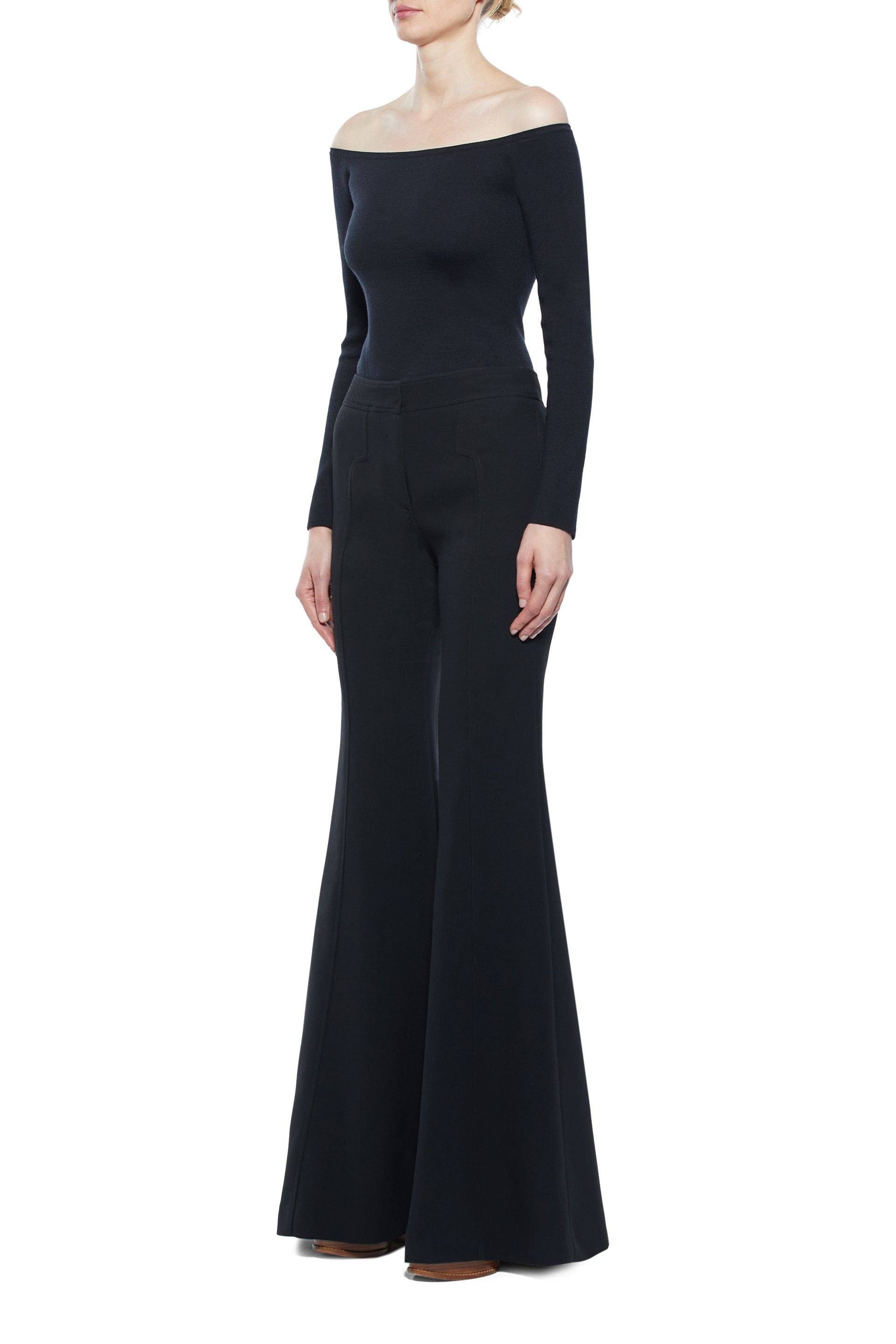 Vita Pant in Black Wool - 3