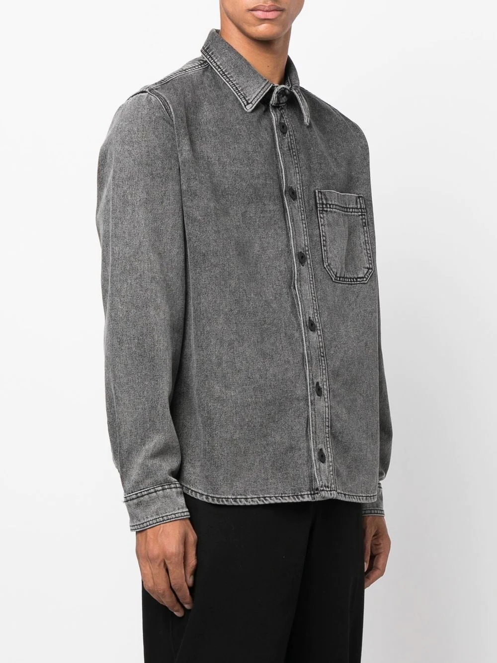 long-sleeve denim shirt - 3