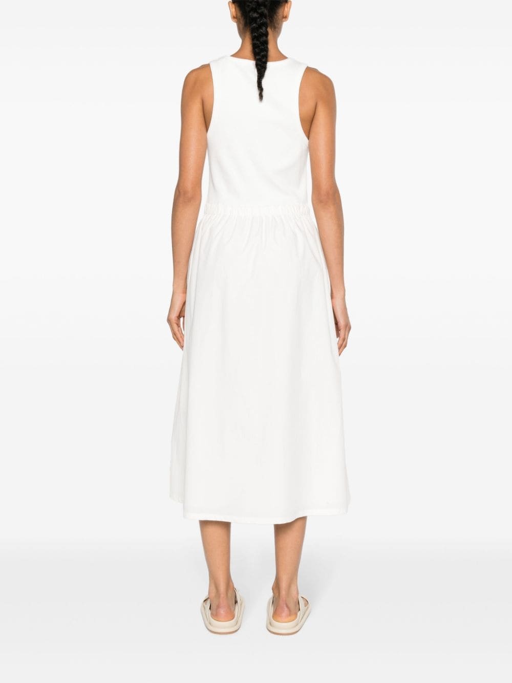 drawstring-waist midi dress - 4