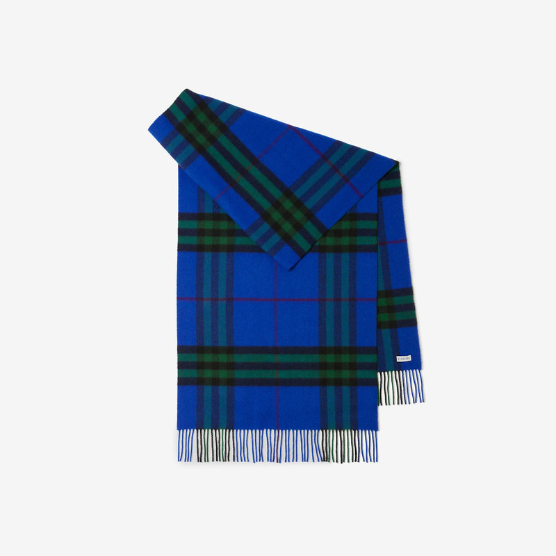 Wide Check Cashmere Scarf 1